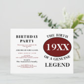 Geburtstag Legend Jahr Spaß Geburtstag Vater Einladung (Stehend Vorderseite)