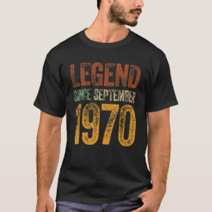 Geburtstag Legend seit 1970 Vintage September Gebo T-Shirt