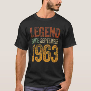 Geburtstag legendär seit September 1963 Vintage 19 T-Shirt