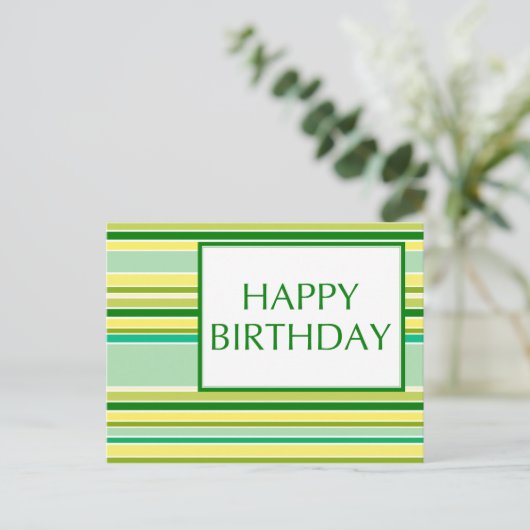 Geburtstag (lemonLime) Postkarte (Stehend Vorderseite)