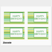 Geburtstag (lemonLime) Rechteckiger Aufkleber (Blatt)