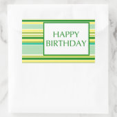 Geburtstag (lemonLime) Rechteckiger Aufkleber (Tasche)