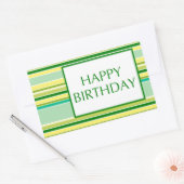 Geburtstag (lemonLime) Rechteckiger Aufkleber (Umschlag)