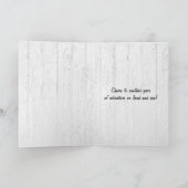 Geburtstag Leuchtturm auf weißem Holz Karte (Innenseite)