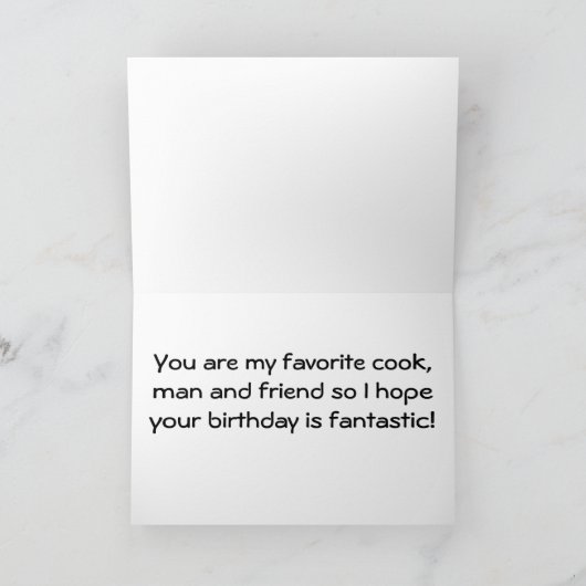 GEBURTSTAG LIEBE FÜR IHREN LIEBLINGSKOCH KARTE (Innenseite)