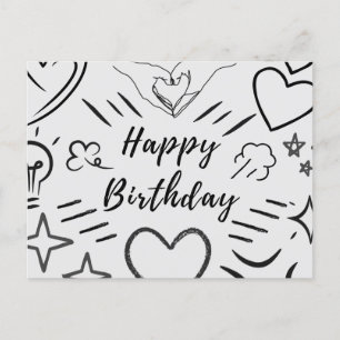 Geburtstag Liebe Sketch Postkarte