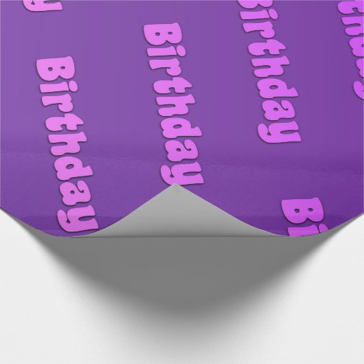 Geburtstag (lila) geschenkpapier (Ecke)
