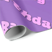 Geburtstag (lila) geschenkpapier (Rolleneckpunkt)