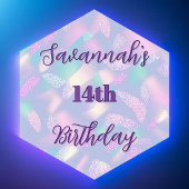 Geburtstag Lila Glitzer Untersetzer