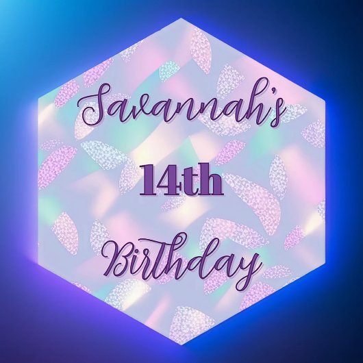 Geburtstag Lila Glitzer Untersetzer