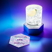 Geburtstag Lila Glitzer Untersetzer