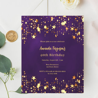 Geburtstag lila Goldstars