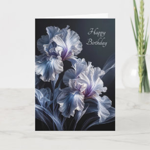 Geburtstag Lila Iris Karte