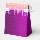 Geburtstag lila rosa Glitzer Tropfen vielen Dank Geschenkschachtel (Rückseite)