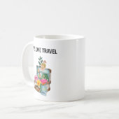 Geburtstag Live Liebe Reisen Vintager Koffer Niedl Kaffeetasse (Vorderseite Links)