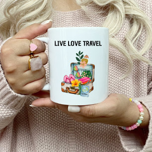 Geburtstag Live Liebe Reisen Vintager Koffer Niedl Kaffeetasse