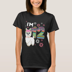 Geburtstag Llama Im 12 Jahre alt Girl Theme 12. Fa T-Shirt