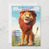 Geburtstag Löwe Personalisiert Name Alter Kinder Einladung (Vorderseite)