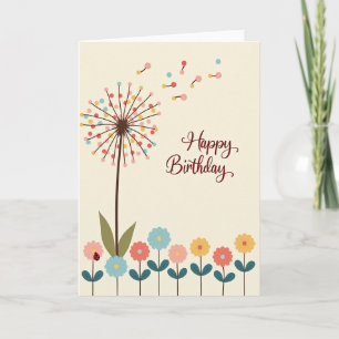 Geburtstag-Löwenzahn-Karte Karte