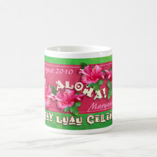 Geburtstag Luau Tassen-Rosa-Hibiskus Kaffeetasse