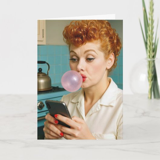 Geburtstag Lucille Ball Simste auf einem Handy Karte (Vorderseite)