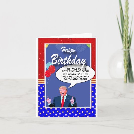 GEBURTSTAG lustiger TRUMP (PERSONALISIEREN) Karte (Vorderseite)