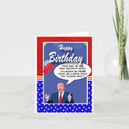 GEBURTSTAG lustiger TRUMP (PERSONALISIEREN) Karte