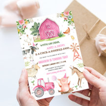 Geburtstag Mädchen Bauernhof Tiere Stall
