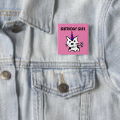 GEBURTSTAG-MÄDCHEN-KATZSCHALTFLÄCHE BUTTON (Beispiel)