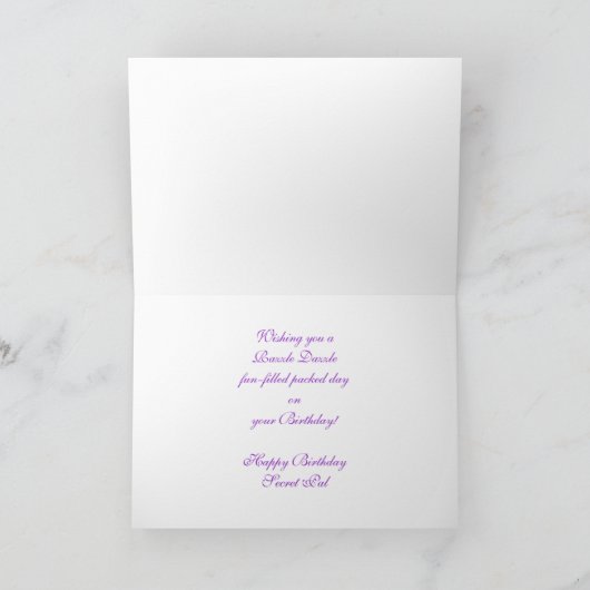 Geburtstag - Mädchen - Spaß Karte (Innenseite)