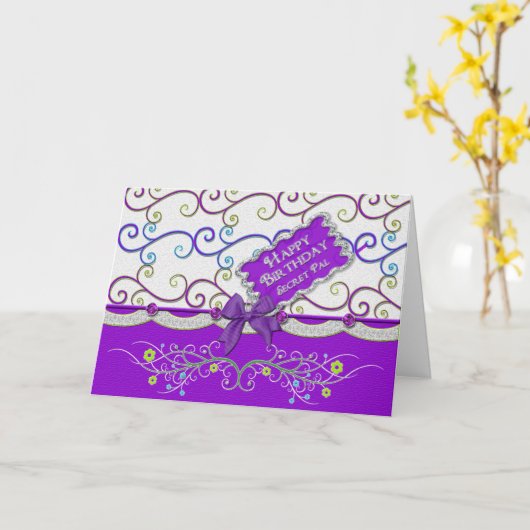 Geburtstag - Mädchen - Spaß Karte (Gelbe Blume)