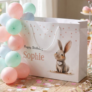 Geburtstag Mädchen Süßer Hase Große Geschenktüte