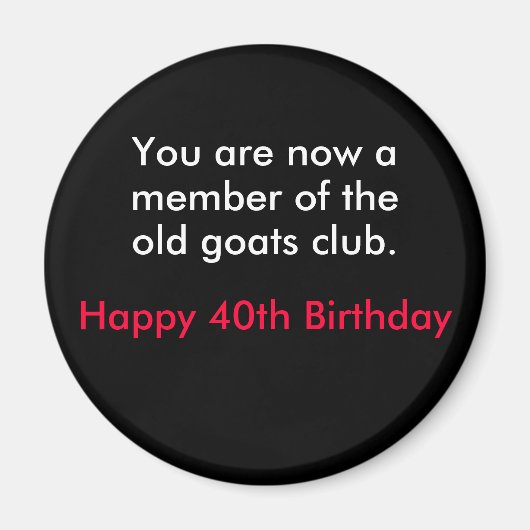 Geburtstag Magnet (Vorne)