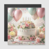 Geburtstag Magneteinladung (Vorne/Hinten)