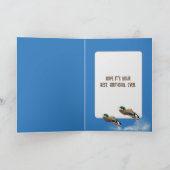 Geburtstag Mallard Enten bei Sunrise Sky Karte (Innenseite)