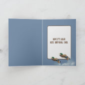 Geburtstag Mallard Enten in Sky Karte (Innenseite)