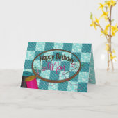 Geburtstag - Mama - Stickerei Karte (Gelbe Blume)