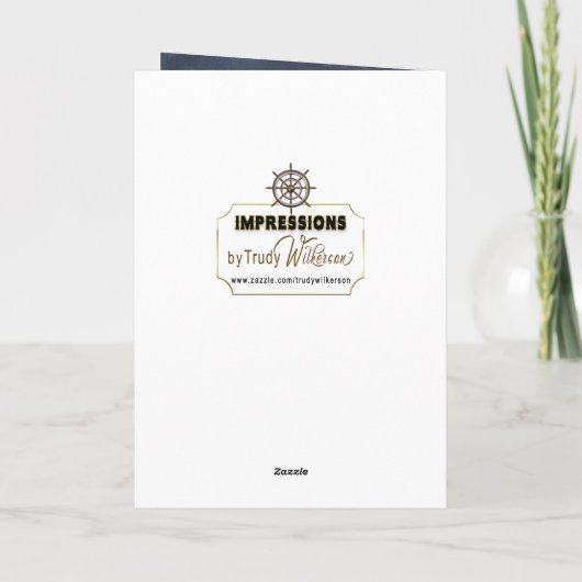 Geburtstag, Mann, Schiffrad, Helm Karte (Rückseite)