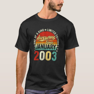 Geburtstag Männer Frauen Vintag Januar 2003 T-Shirt