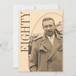 Geburtstag männliches Foto 80. Geburtstag Einladung