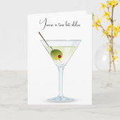 Geburtstag Martini auf Weiß Karte (Gelbe Blume)