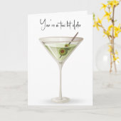 Geburtstag Martini auf Weiß Karte (Gelbe Blume)