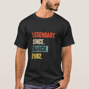 Geburtstag März 21. Dekoration 21 Jahre alter Vint T-Shirt