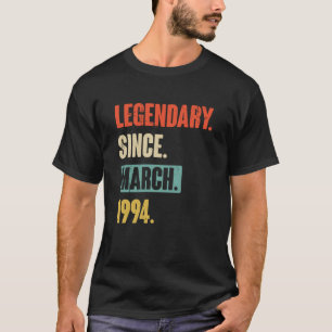 Geburtstag März 29. Dekoration 29 Jahre alter Vint T-Shirt
