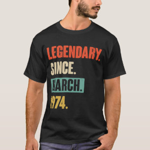 Geburtstag März 49. Dekoration 49 Jahre alter Vint T-Shirt