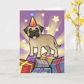 Geburtstag Mastiff / Bullmastiff Karte (Gelbe Blume)