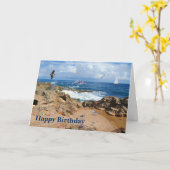 Geburtstag, Meeresvögel im Ozean Karte (Gelbe Blume)