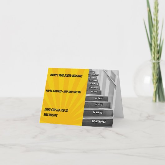 Geburtstag/Meilenstein-Karte für ein Jahr Dankeskarte (Vorderseite)