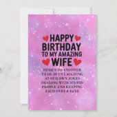 Geburtstag meiner phantastischen Ehefrau-Karte Sen (Vorderseite)