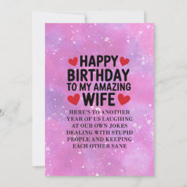 Geburtstag meiner phantastischen Ehefrau-Karte Sen